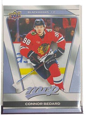 2025-26 Upper Deck MVP Connor Bedard Rookie Hockey Card #95 Blackhawks Center